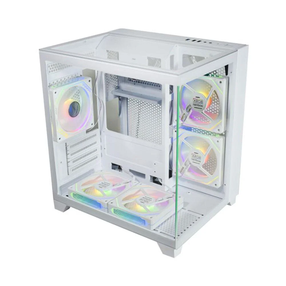 Gabinete Gamer K-mex Aquario Cg-w725 Visao Branco Micro Atx Sem Fan