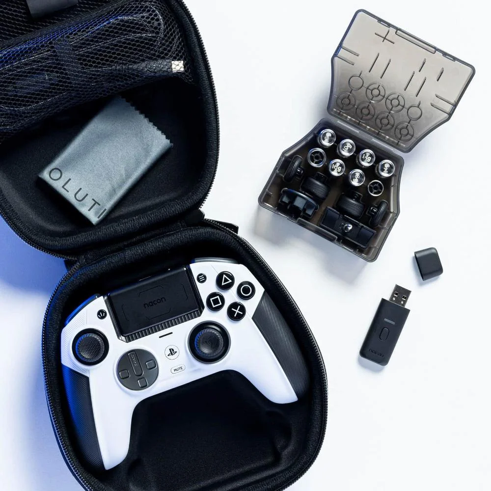 Nacon - Controle Sem Fio Para  Para Vídeo Gamerevolution 5 Pro Para Ps5, Ps4 E PC - Branco-50-1727-01