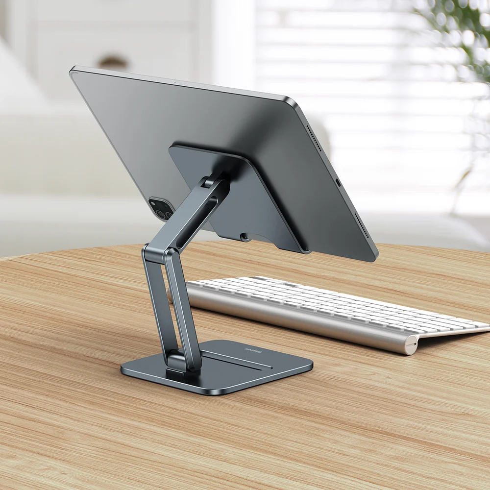 Suporte Mesa Baseus Dobrável Metal Para Tablet E Celular Ajustável Suporte Mesa Baseus Dobrável Metal Para Tablet E Celular Ajustável