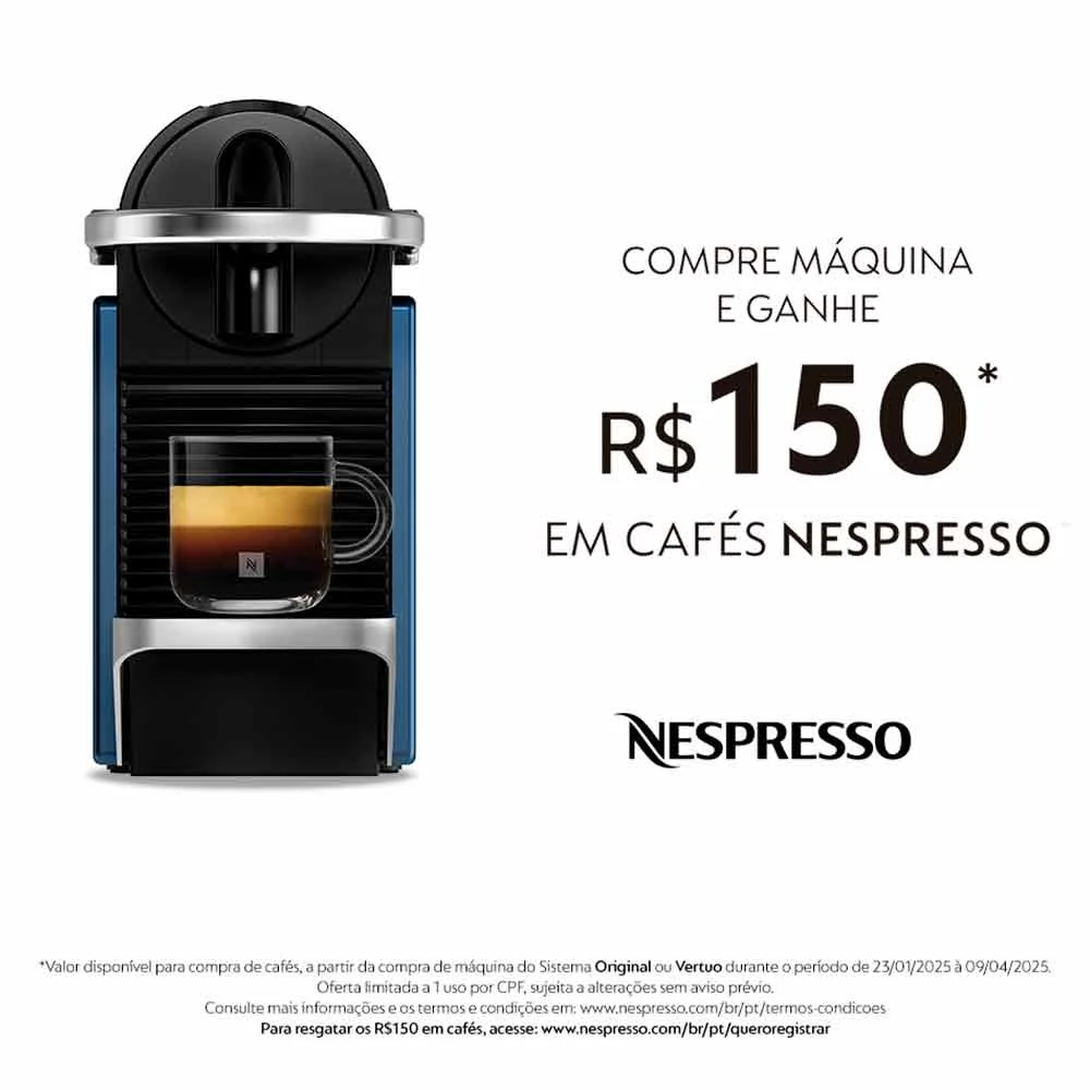 Cafeteira Nespresso Pixie Redesign Azul E Preta Para Café Em Cápsula - 110v Cafeteira Nespresso Pixie Redesign Azul E Preta Para Café Em Cápsula - 110v