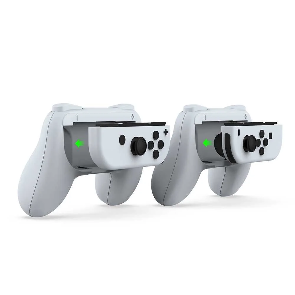 2x Grip Suporte De Controle Joy Con P/ Nintendo Switch Case Branco 2x Grip Suporte De Controle Joy Con P/ Nintendo Switch Case Branco