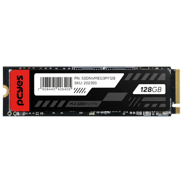 SSD PCyes M.2 2280 Nvme PCie 3.0x4 128GB - Leitura 1175mb Gravacao 700mb/s - SSDNVMEg3py128 SSD PCyes M.2 2280 Nvme PCie 3.0x4 128GB - Leitura 1175mb Gravacao 700mb/s - SSDNVMEg3py128
