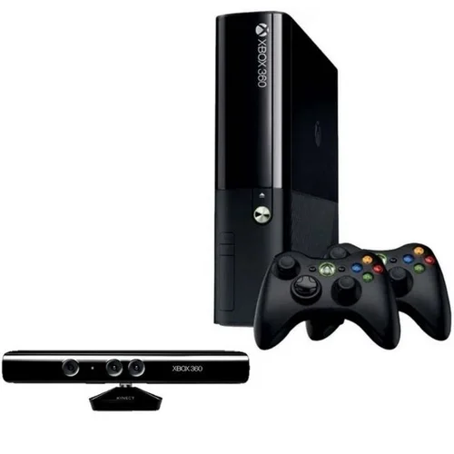 XBOX 360 Super Slim 250gb 2 Controles + Kinect + 3 Jogos Standard Preto XBOX 360 Super Slim 250gb 2 Controles + Kinect + 3 Jogos Standard Preto