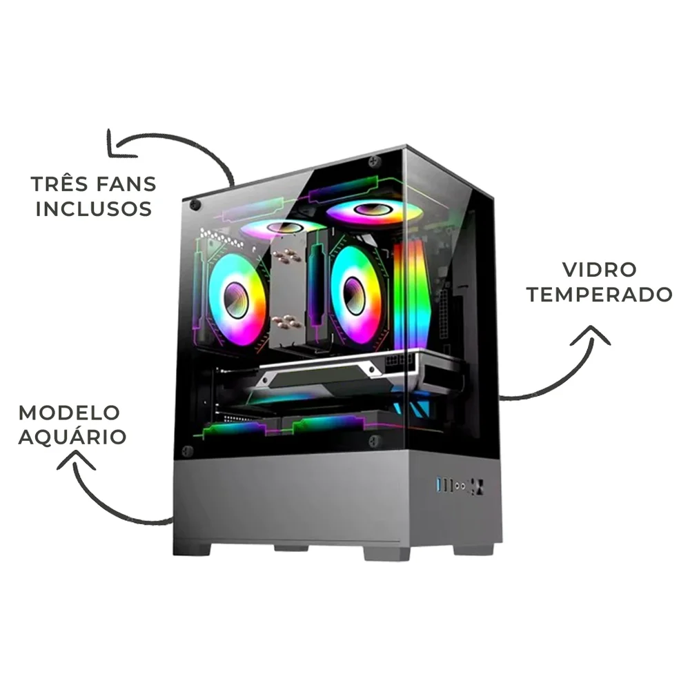 PC Gamer Balão.info Amd Ryzen 3 3200g, Memoria Ram 16gb Ddr4, SSD 480GB, Placa De Video 2gb em Campinas - foto 2