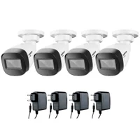 4 Câmeras Intelbras Vhd 1130 B Hd 720p Visão Noturna 30m Resistente À Chuva Ip67 Com Fonte