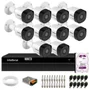 Kit 10 Câmeras Intelbras Vhd 3130 B G6 Hd 720p Visão Noturna 30m + Dvr Mhdx 1316 16 Canais + Hd 2TB