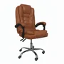 Cadeira De Escritório Presidente Reclinável Ergonômica - Marrom