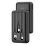 Power Bank 5000mah 1hora Portátil Cabo Integrado Preta