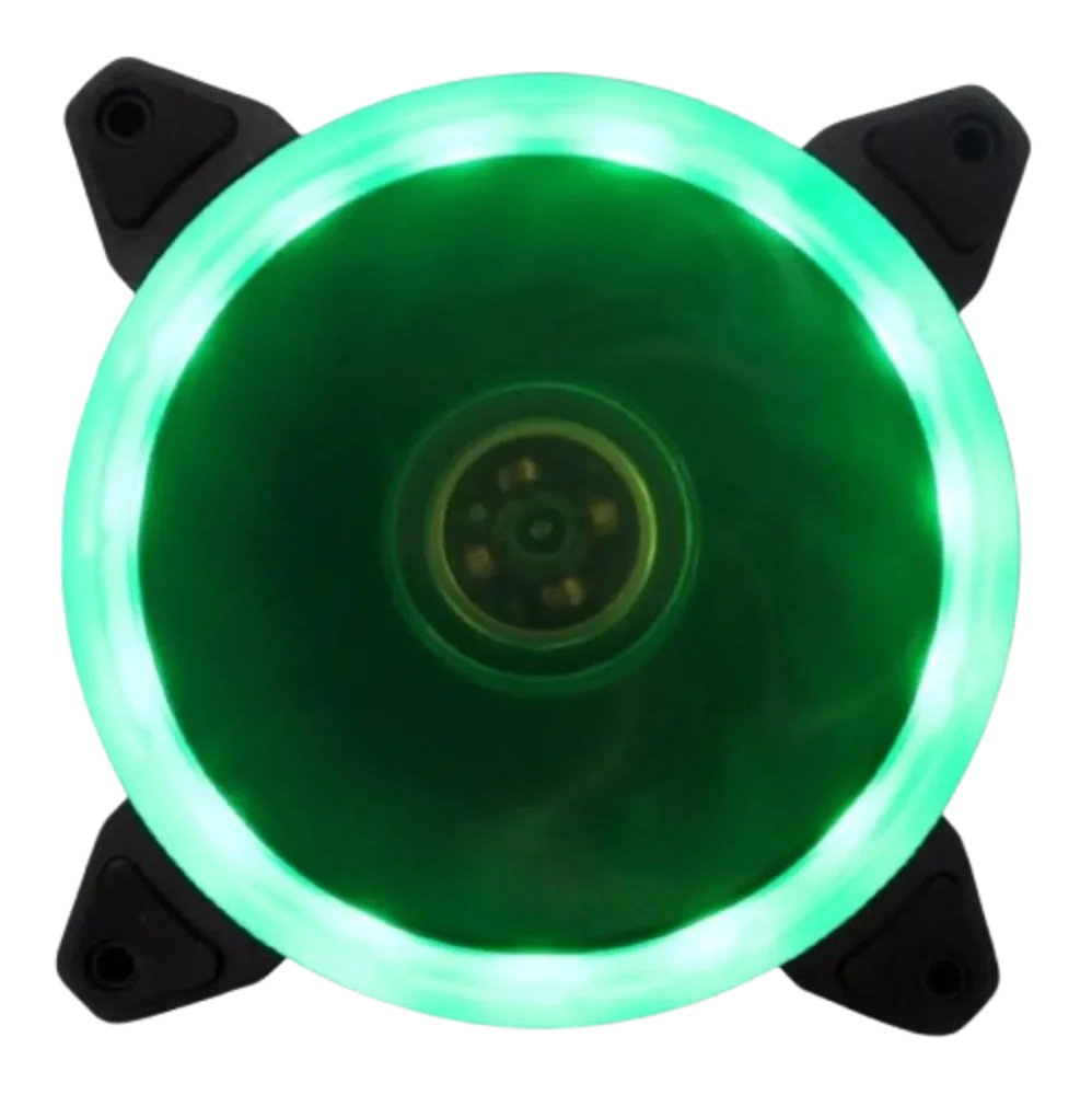 Kit 5 Cooler Fan Bs Reinforced Verde 15 LEDs Para Gabinete 120mm X 120mm Kit 5 Cooler Fan Bs Reinforced Verde 15 LEDs Para Gabinete 120mm X 120mm