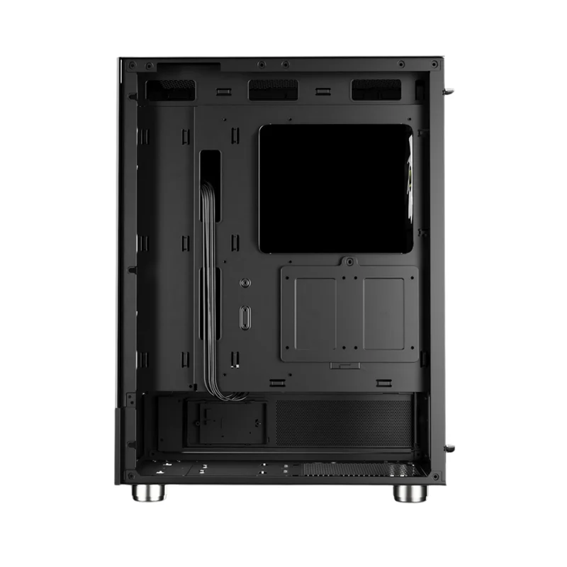 Gabinete Gamer Gamdias Atlas E1 ARGB 3 Fans S/fonte Atx Midtower Display Digital Preto - Atlas E1