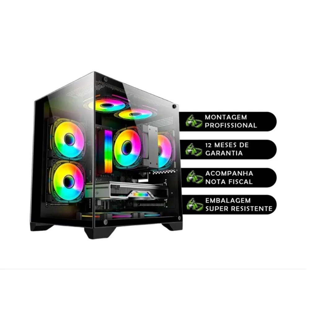 PC Gamer  Amd Ryzen 5 5500, Geforce RTX 3050, Memória 16gb Ddr4, SSD 1TB Nvme - view 5