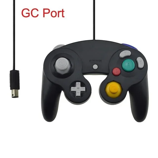 Controle Com Fio Compatível C/ Nintendo Gamecube E Wii Preto Controle Com Fio Compatível C/ Nintendo Gamecube E Wii Preto