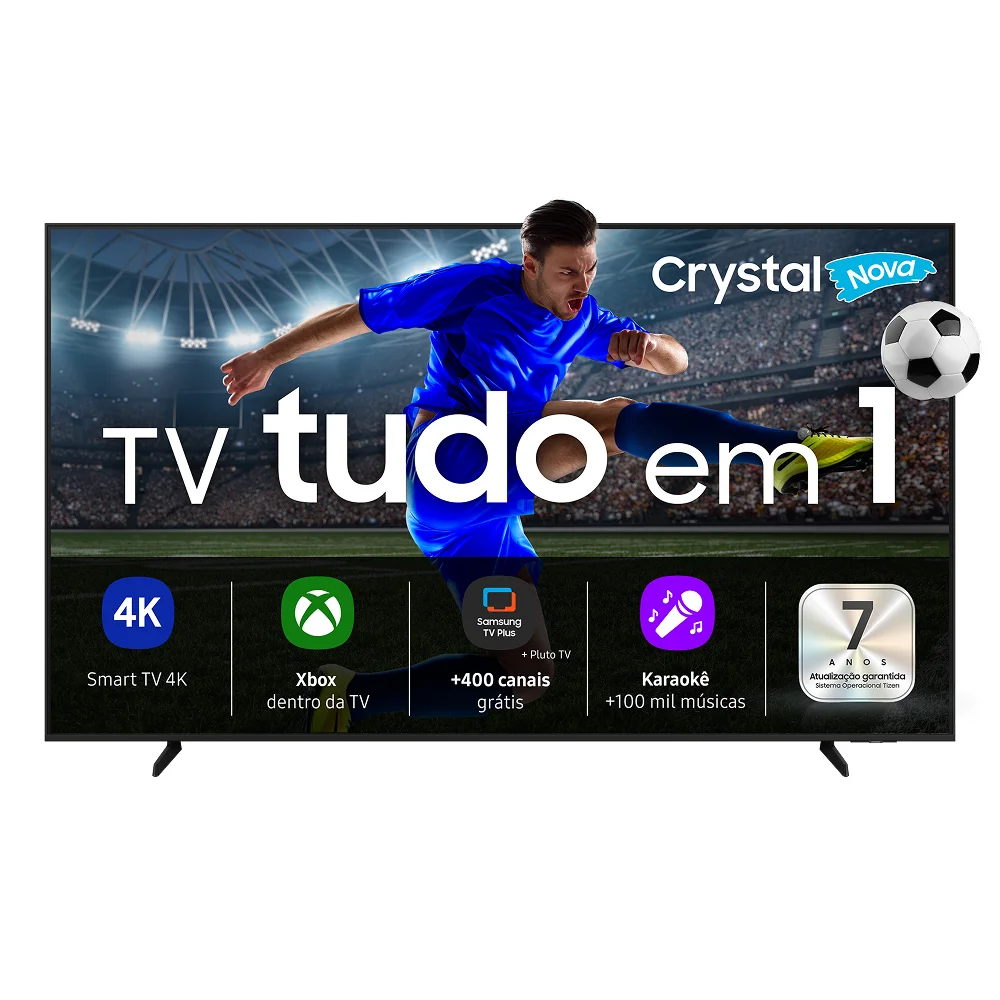 Samsung Smart TV 50"" Crystal UHD 4K U8600F 2025, Xbox Cloud Gaming, Canais Gratuitos, Alexa
