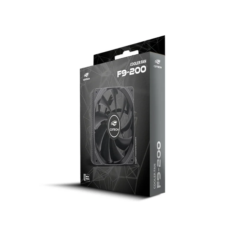 Cooler Fan C3tech F9-200bk, 120mm, 4 Pinos Molex, Preto - Para Gabinete Cooler Fan C3tech F9-200bk, 120mm, 4 Pinos Molex, Preto - Para Gabinete
