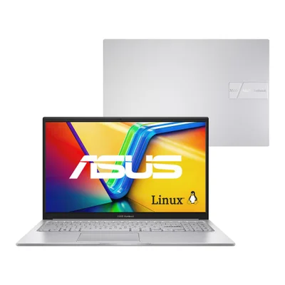 Notebook Asus Vivobook 15 X1504va Intel Core i5 1334u 8GB Ram 512gb SSD Linux Keepos Intel Iris Xe Tela 15,6" LED Fhd Silver - Nj1741