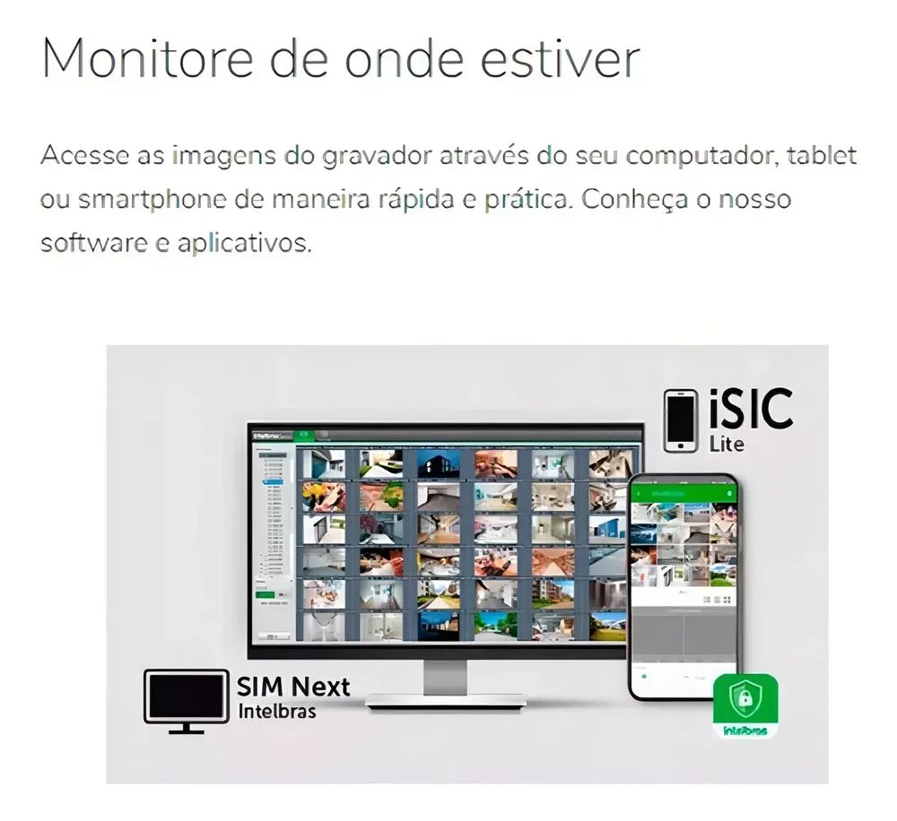 Kit Intelbras 4 Câmeras Vhl 1120d Ir 20m, Dvr 4 Canais 1104-c SSD 512gb.