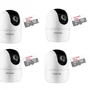 Kit 4 Câmera Ip 360° Full Hd Im4 Mibo Intelbras + Sd 128GB Ultra