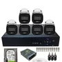 Kit Vigilância 6 Câmeras Intelbras 1220b Full Color Dvr 8 Canais Alta Performance Hd 1TB Dentro Do Dvr