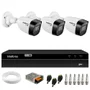 Kit 3 Câmeras Intelbras Vhd 1130 B Hd 720p Visão Noturna 30m Ip67 + Dvr Intelbras Mhdx 1204 4 Canais