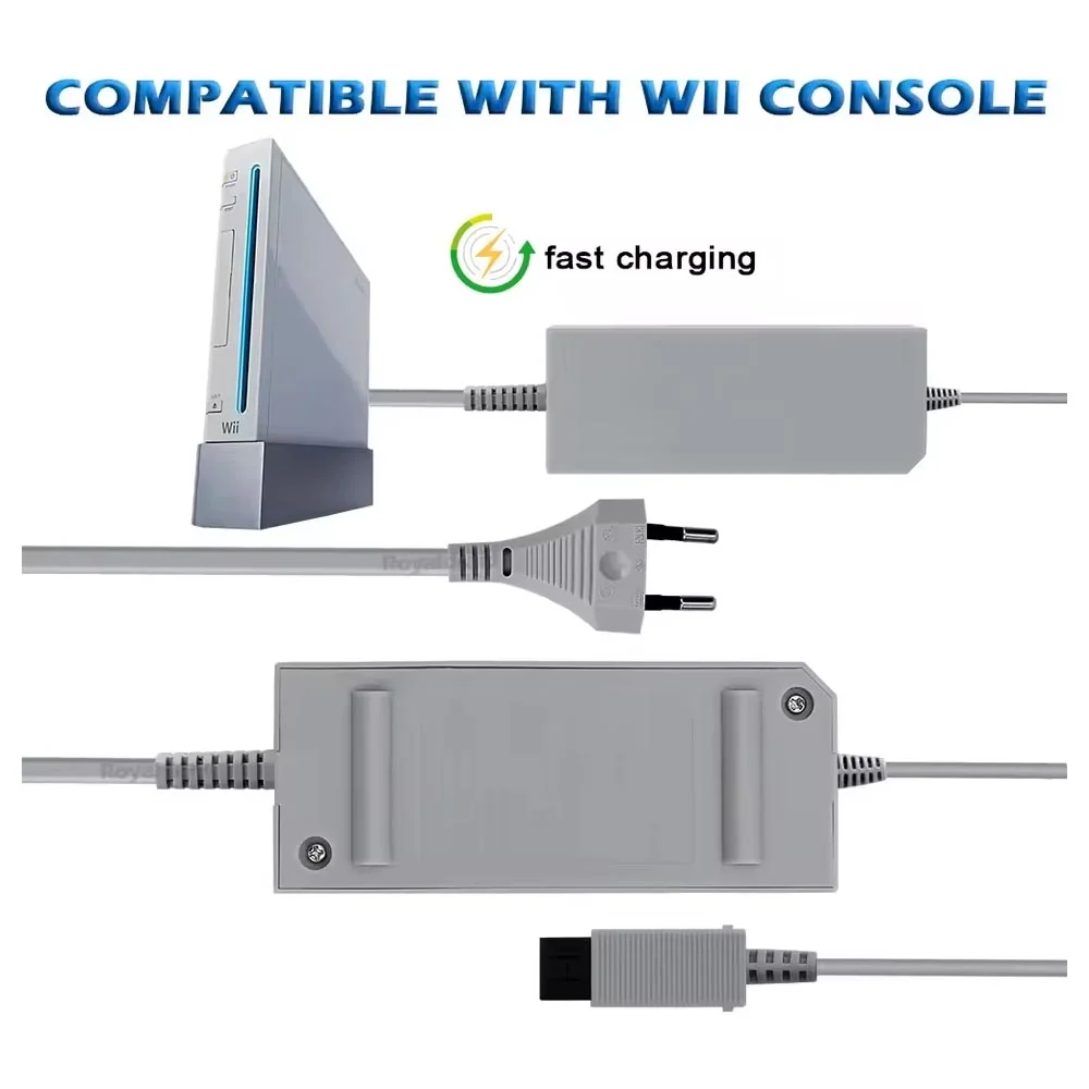 Adaptador De Parede Fonte De Alimentação Substituição Compativel Nintendo Wii