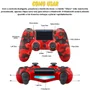 Controle Compatível Com Ps4 Dualshock 4 Camuflado Vermelho