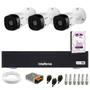 Kit 3 Câmeras Intelbras Vhl 1120 B Hd 720p Visão Noturna 20m + Dvr Mhdx 1104-c 4 Canais + Hd 1TB