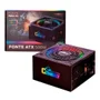 Fonte De Alimentação Atx 600w Bivolt Manual Com LED RGB - Kp-535RGB