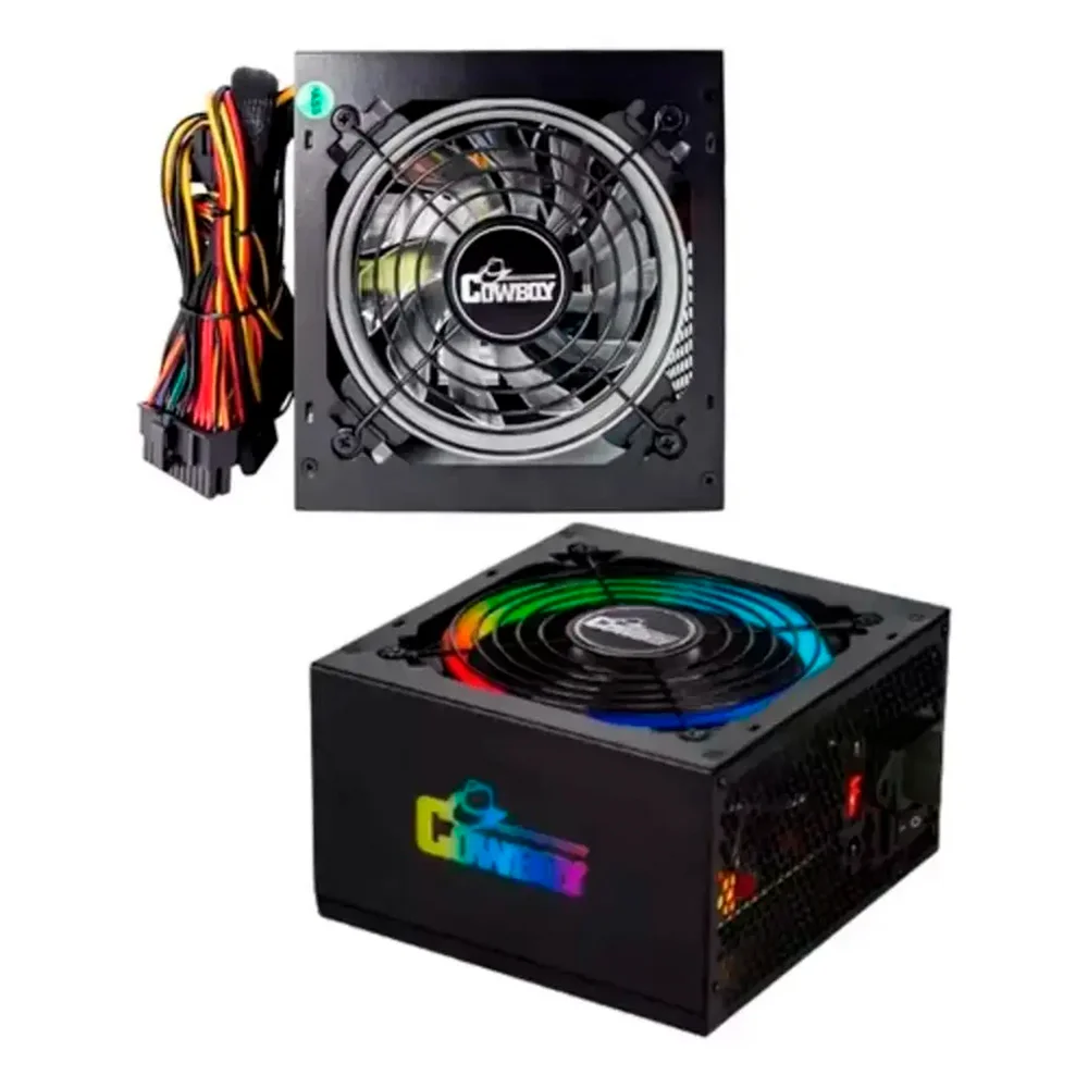 Fonte De Alimentação Atx 600w Bivolt Manual Com LED RGB - Kp-535RGB Fonte De Alimentação Atx 600w Bivolt Manual Com LED RGB - Kp-535RGB
