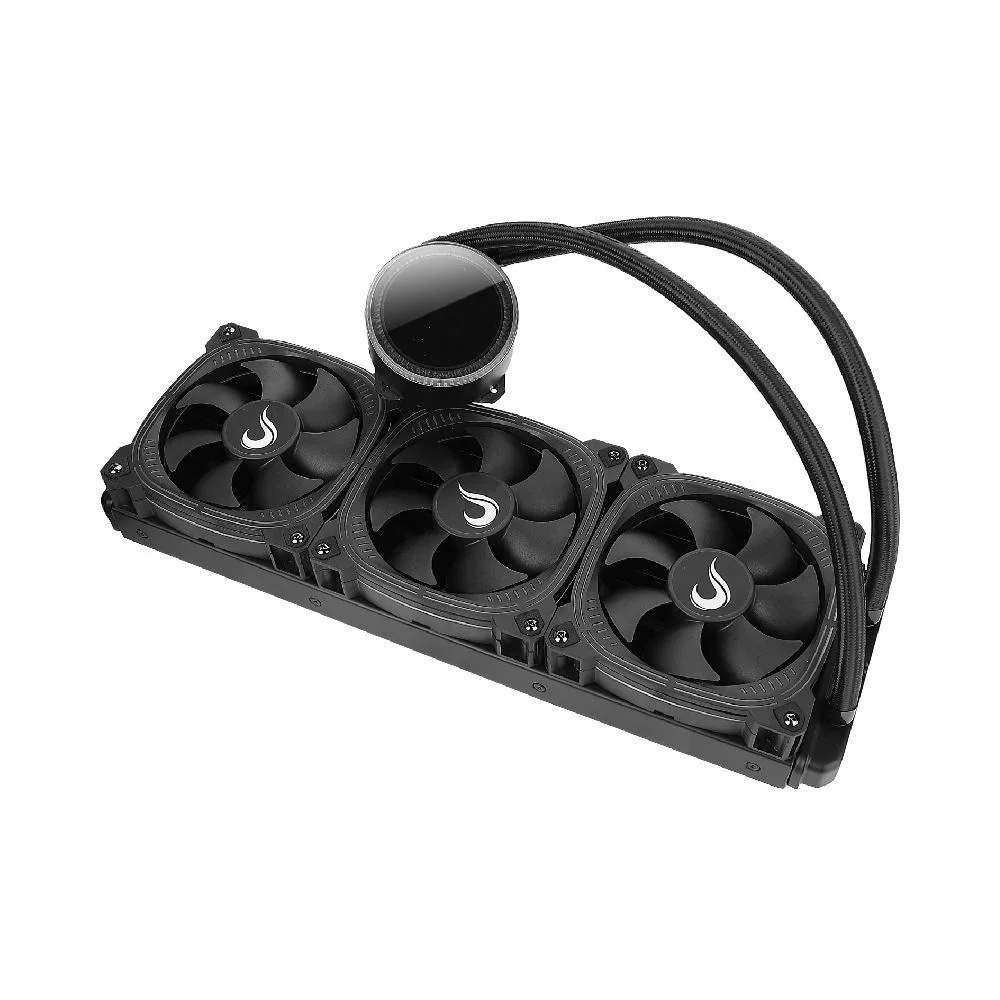 Water Cooler Rise Mode Aura Ice Black, ARGB, 360mm, AMD/Intel, Preto - RM-WAIB-06-ARGB Water Cooler Rise Mode Aura Ice Black, ARGB, 360mm, AMD/Intel, Preto - RM-WAIB-06-ARGB