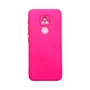 Capa Moto E7 Plus Silicone Aveludada Colorida Capinha Anti Impacto Moto E7 Plus:pink