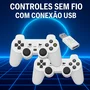 Game Retrô Com 25.000 Jogos + 2 Controles Sem Fio | Plug & Play Via Usb