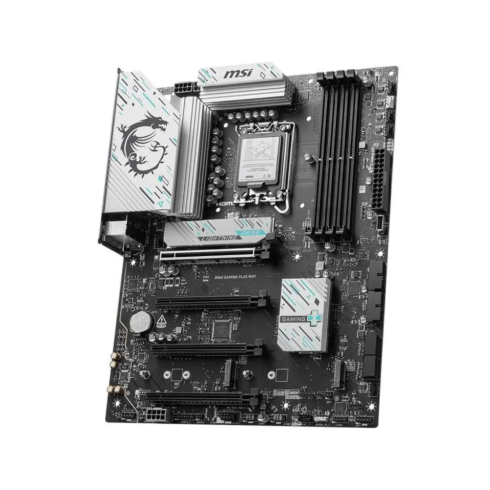 Placa Mãe Msi B860m Gaming Plus Wifi, Intel LGA 1851, Matx, Wf/blt, Ddr5 - B860m Gaming Plus Wifi Placa Mãe Msi B860m Gaming Plus Wifi, Intel LGA 1851, Matx, Wf/blt, Ddr5 - B860m Gaming Plus Wifi