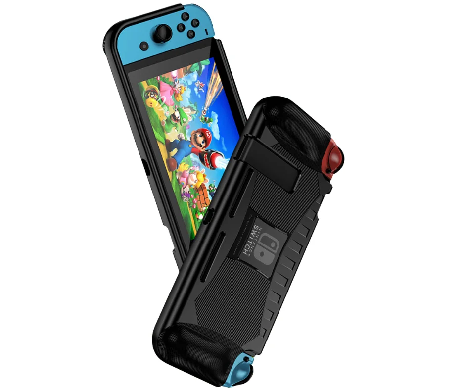 Case Grip Compativel Com Nintendo Switch Com Suporte E Slot Para Cartuchos Case Grip Compativel Com Nintendo Switch Com Suporte E Slot Para Cartuchos