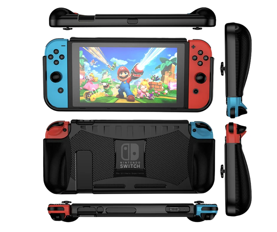 Case Grip Compativel Com Nintendo Switch Com Suporte E Slot Para Cartuchos Case Grip Compativel Com Nintendo Switch Com Suporte E Slot Para Cartuchos