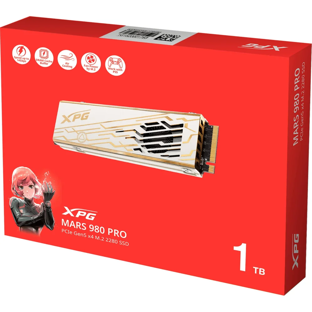 Nvme 1TB Xpg Mars 980 Pro, M.2 2280, PCie Gen 5x4, Leit 14000mb/s, Grav 13000mb/s - Smar-980p-1tci Nvme 1TB Xpg Mars 980 Pro, M.2 2280, PCie Gen 5x4, Leit 14000mb/s, Grav 13000mb/s - Smar-980p-1tci