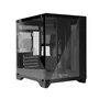 Gabinete Gamer Duex Aquário Dxss05b, Vidro Temperado, Sem Fans, Preto