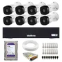 Kit 8 Câmeras Intelbras Vhl 1220 B G8 Bullet Full Hd 1080p Infra 20m Ip66 + Dvr Mhdx 1108-c + Hd 2TB