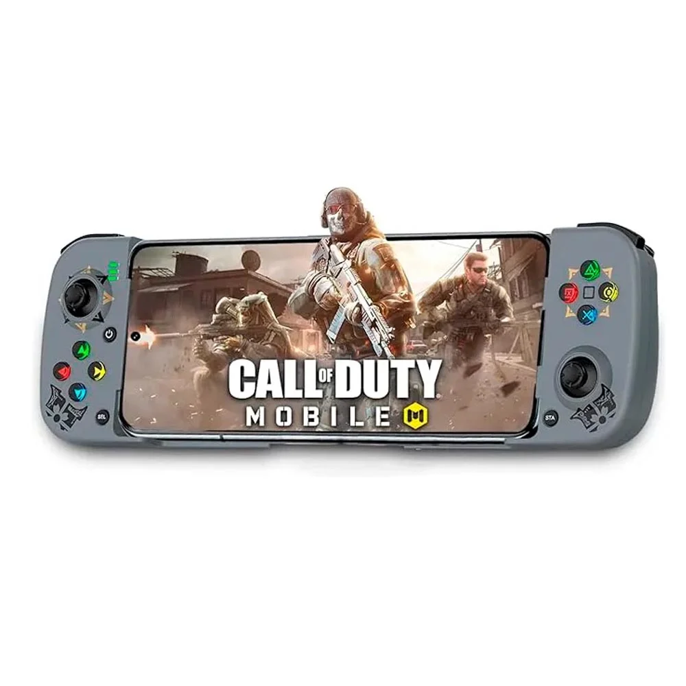 Gamepad Bsp-d3 - Controle Sem Fio Bluetooth - Compatível C/ Android E Ios - Recarregável Ergonomico Cor:cinza Gamepad Bsp-d3 - Controle Sem Fio Bluetooth - Compatível C/ Android E Ios - Recarregável Ergonomico Cor:cinza