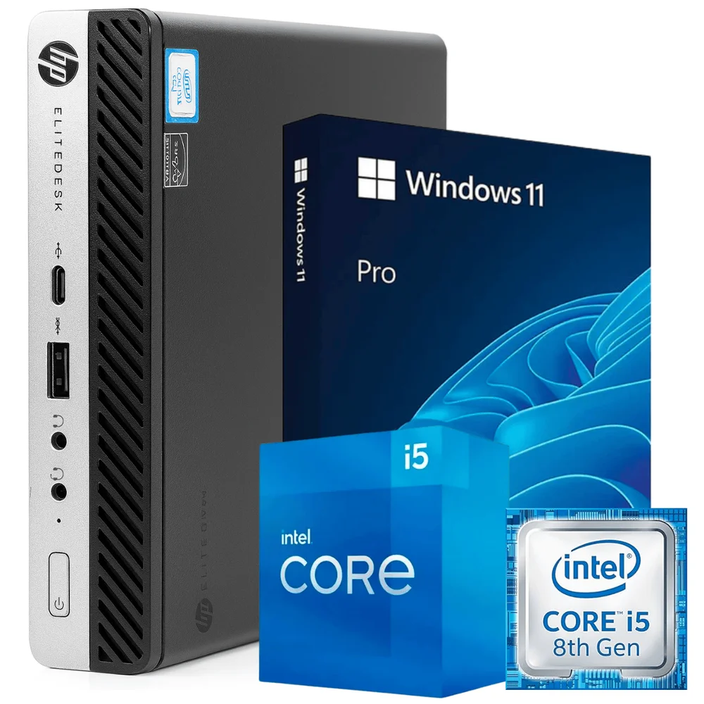 HP FlieDesk800G4 ミニPC i5 8th 256GWiFi搭載 Mini PC HP EliteDesk 800 G4 Intel Core i5-8500 - 8GB de RAM - 1TB