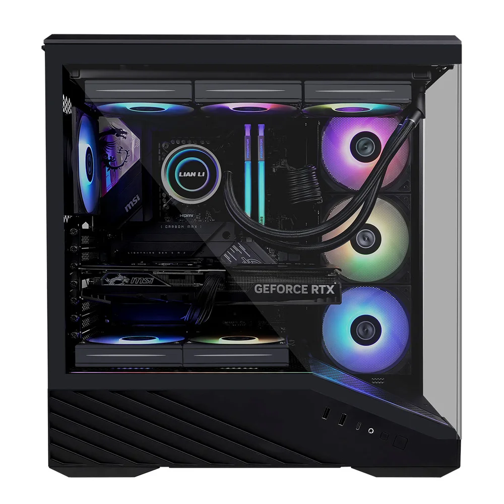 Gabinete Gamer Lian Li V100, Mid-tower, Vidro Temp, S/fan, Black - V100x Gabinete Gamer Lian Li V100, Mid-tower, Vidro Temp, S/fan, Black - V100x