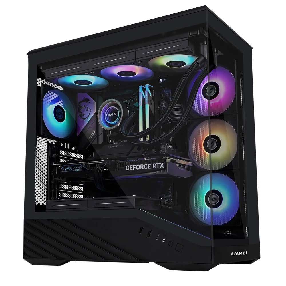 Gabinete Gamer Lian Li V100, Mid-tower, Vidro Temp, S/fan, Black - V100x Gabinete Gamer Lian Li V100, Mid-tower, Vidro Temp, S/fan, Black - V100x