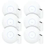 6 U6 Pro Ubiquiti Com 6 Fontes 48v 15w | 6 Roteadores Wifi 6 Access Point 5.3 Gbps + 6 Injetores Poe