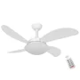 Ventilador Ventax Uno Fly 4 Pás Branco 127v Controle Remoto - 110v