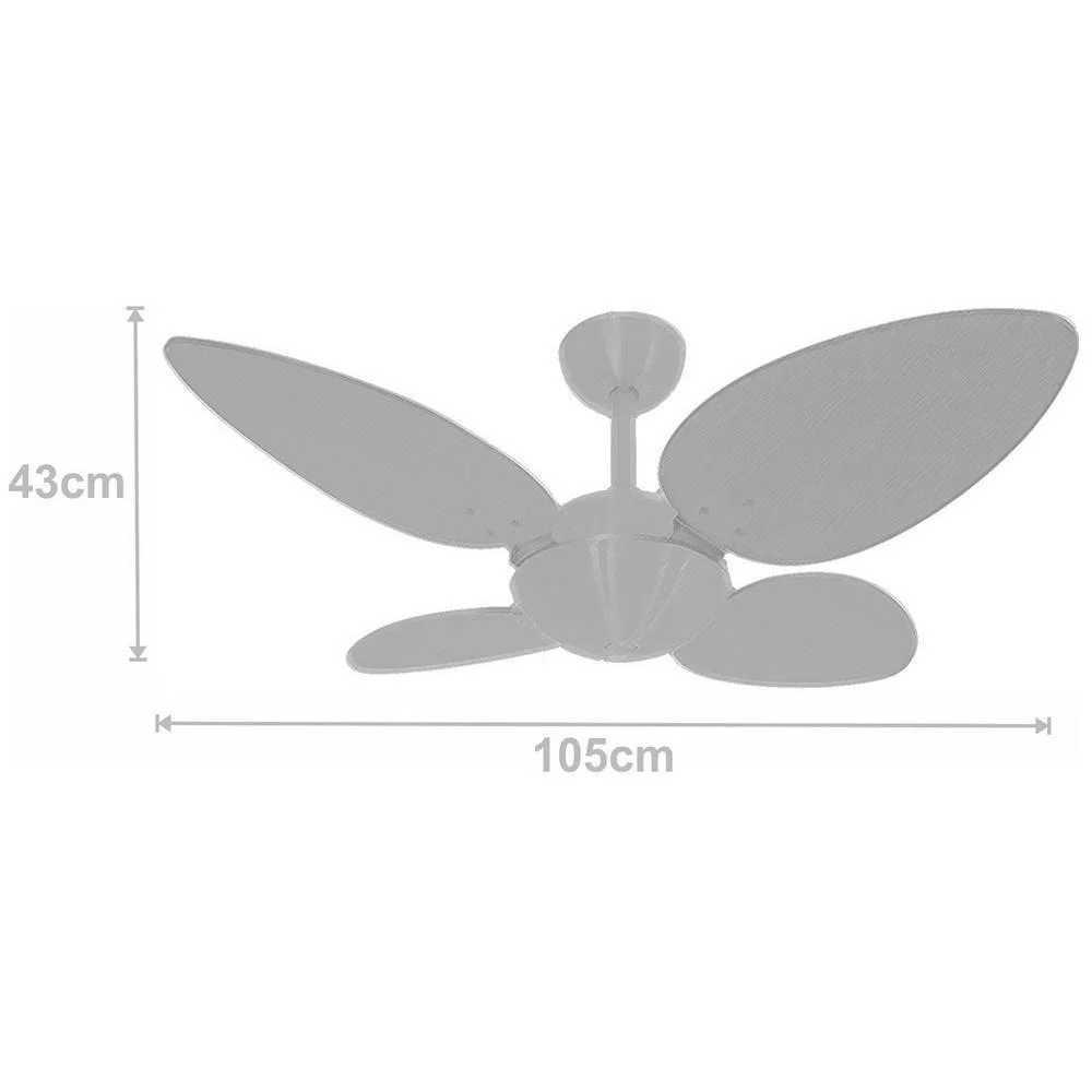 Ventilador Volare Off P Palmae Branco 127v E Controle Remoto