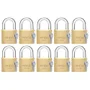 Conjunto 10 Cadeados Pado 35mm Para Corrente Mesma Chave