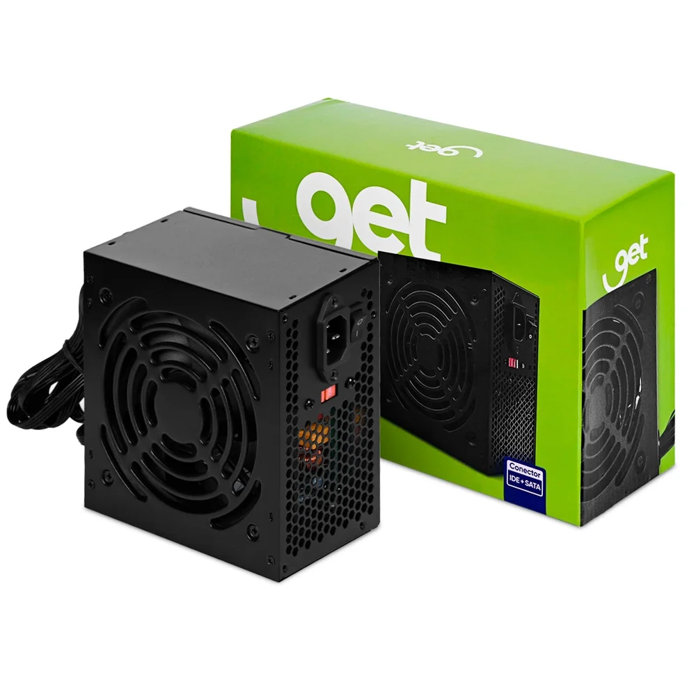 Fonte Atx 350w Real Com Cabo De Força Bivolt Preto | Get Fonte Atx 350w Real Com Cabo De Força Bivolt Preto | Get