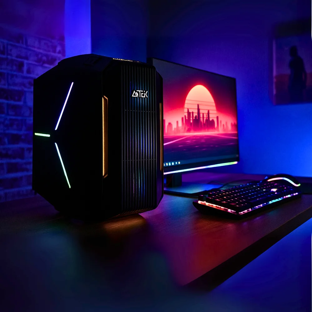 Gabinete Gamer Mid Tower para Computador, M-ATX ITX USB Tipo C Resfriamento Otimizado Aitek - DELTA-HYPERION GM Gabinete Gamer Mid Tower para Computador, M-ATX ITX USB Tipo C Resfriamento Otimizado Aitek - DELTA-HYPERION GM