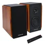 Caixa De Som Bluetooth 110w Rms Com Graves Potentes Bivolt Conexões HDMI Arc Óptica Aux, Design Em Madeira