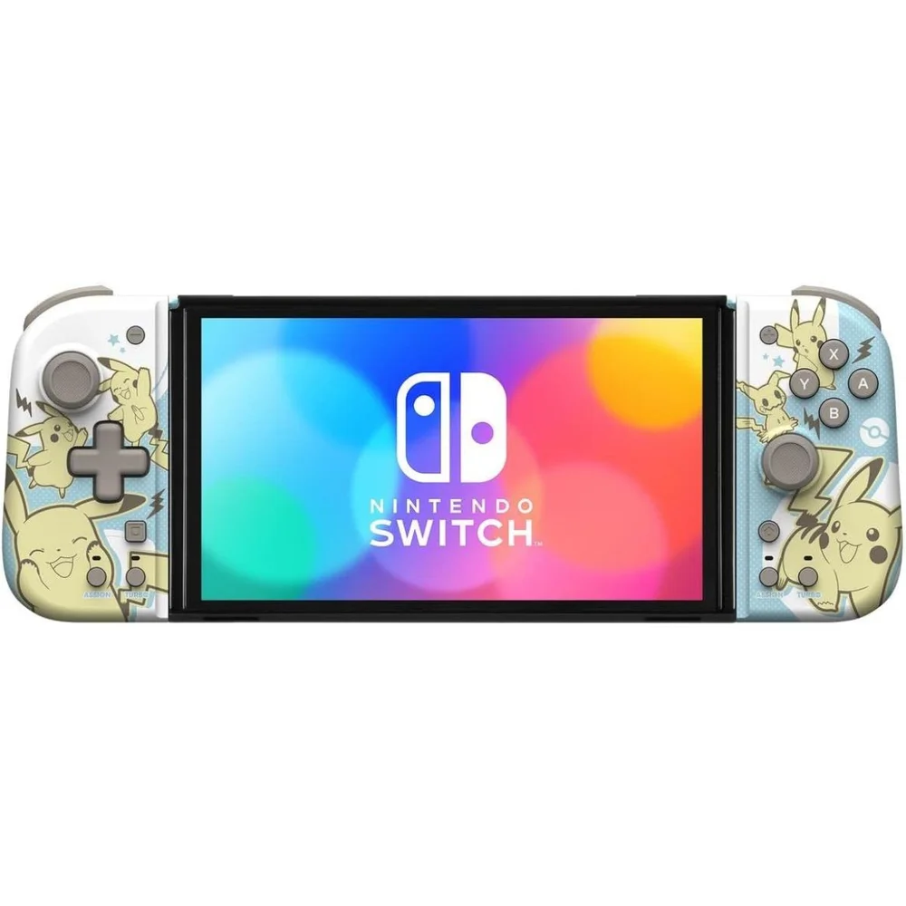 Controle Hori Split Pad Pokémon Pikachu Mimik Switch Celeste Controle Hori Split Pad Pokémon Pikachu Mimik Switch Celeste