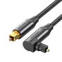 Cabo De Áudio Fibra Óptica Toslink 90º S Pdif 50cm Vention